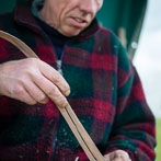 Owen Jones making an oak swill at Hatfield Living Crafts fair 2017